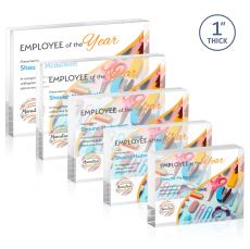 Sylvester Full Color Clear (Horiz) Rectangle Acrylic Trophy - Employee Awards