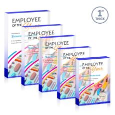 Sylvester Full Color Blue (Vert) Rectangle Acrylic Trophy - Employee Awards