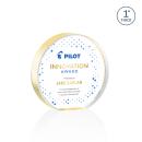 Smart Full Color Gold Circle Acrylic Trophy