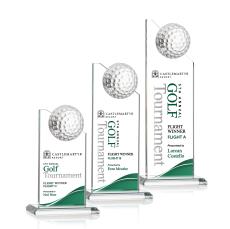 Jordan Golf Full Color Peaks Crystal Trophy - Crystal Golf Trophies