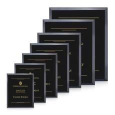 Olson Plaque - Black - Glass Trophies