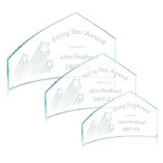 Dodge Crescent Peaks Crystal Trophy - Crystal Trophies