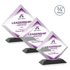 Carlson Full Color Black Crystal Trophy - Custom Trophies