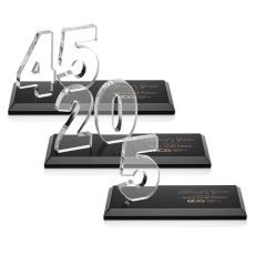 Hutchison Anniversary Black Crystal Trophy - Crystal Trophies