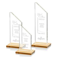 Mathews Amber Peaks Crystal Trophy - Crystal Trophies