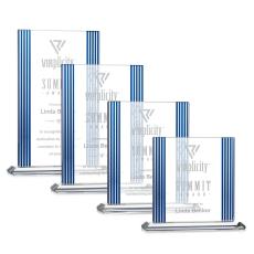Barker Deep Etch Rectangle Crystal Trophy - Crystal Trophies