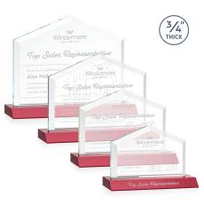 Realtor Red Peaks Crystal Trophy - Crystal Trophies