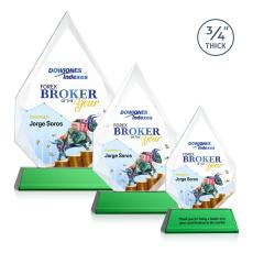 Archer Full Color on Helton Green Peaks Crystal Trophy - Crystal Trophies