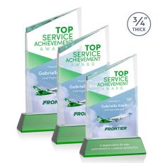 Brito Full Color on Helton Green Peaks Crystal Trophy - Crystal Trophies