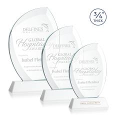 Oakes on Helton Base Fagan Flame Crystal Trophy - Crystal Trophies