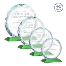 Clarke Green Circle Crystal Trophy - Crystal Trophies