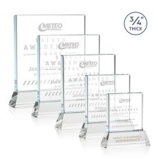 Landers on Helton Clear Square / Cube Crystal Trophy - Crystal Trophies