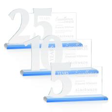 Employee Gifts - McGrath Sky Blue Crystal Trophy