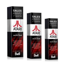 Price Full Color Black Towers Crystal Trophy - Crystal Trophies