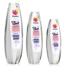 Hoover Full Color Towers Crystal Trophy - Custom Trophies
