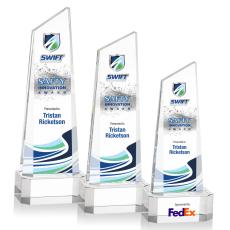 Bishop Tower Full Color on Corned Clear Peaks Crystal Trophy - Custom Trophies