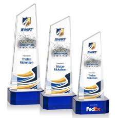 Employee Gifts - Bishop Tower Full Color on Corned Blue Peaks Crystal Trophy