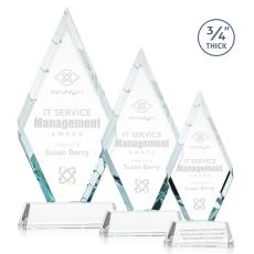 Employee Gifts - Richmond on Helton Base Clear Diamond Crystal Trophy