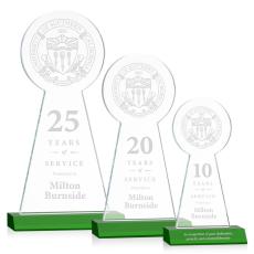 Laidlaw Tower Green Towers Crystal Trophy - Crystal Trophies