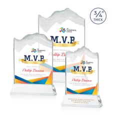 Castellanos Full Color on Helton Starfire Peaks Crystal Trophy - Crystal Trophies