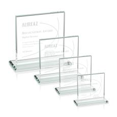 Bower Clear Square / Cube Crystal Trophy - Crystal Trophies