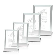 Boswell Silver/Vertical Rectangle Crystal Trophy - Crystal Trophies