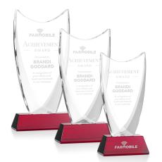 Singleton Red Peaks Crystal Trophy - Crystal Trophies