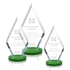 Fitzgerald Green Crystal Trophy - Crystal Trophies