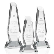Amador on Base Clear Obelisk Crystal Trophy - Crystal Trophies