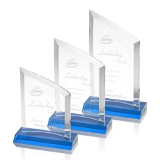 Herndon Sky Blue Peaks Crystal Trophy - Crystal Trophies