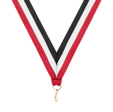 Employee Gifts - Red, White & Black Ribbon with Snap Clip