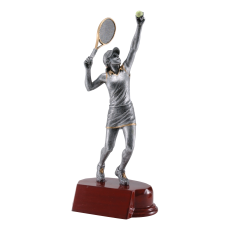 Tennis Female Resin Figure Trophy - Trophies