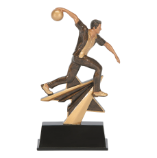 Bowling Male Star Resin Trophy - Trophies