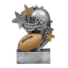Silver Football Star Resin Trophy - Trophies