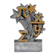 Silver Math Star Resin Trophy - Trophies