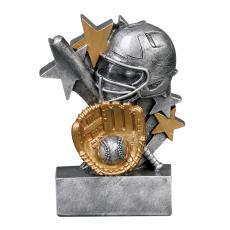 Silver Softball Star Resin Trophy - Trophies
