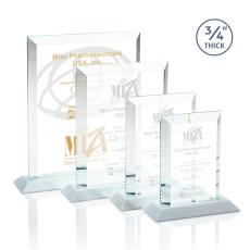 Hinton Fagan Rectangle Crystal Trophy - Crystal Trophies