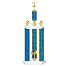 Employee Gifts - Cheerleader 3-Column Trophy