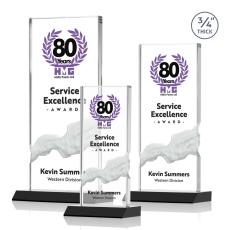 Rubin Full Color Black Rectangle Crystal Trophy - Custom Trophies
