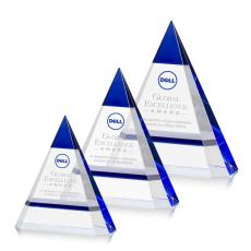 Scott Blue Pyramid Crystal Trophy - Crystal Trophies