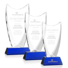 Singleton Blue Peaks Crystal Trophy - Crystal Trophies