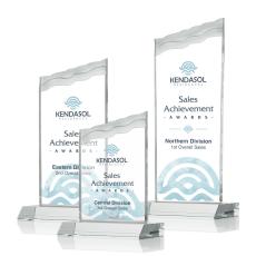 Bowden Full Color Clear Peaks Crystal Trophy - Custom Trophies