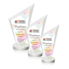 Charles Full Color Fagan Peaks Crystal Trophy - Custom Trophies